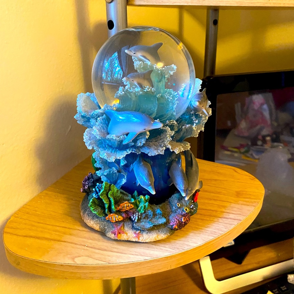 Dolphin snow globe